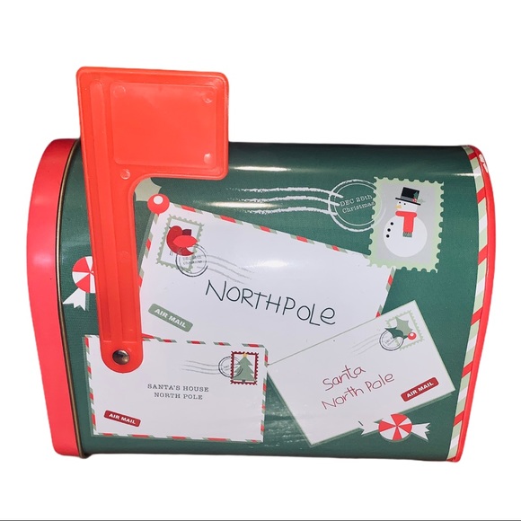 Christmas Letters to Santa Tin Mini Mailbox - Picture 5 of 9
